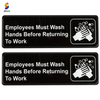 Wash Your Hands Sign,Easy to Mount Plastic Safety Information Sign with Symbols Great for Home Office Business